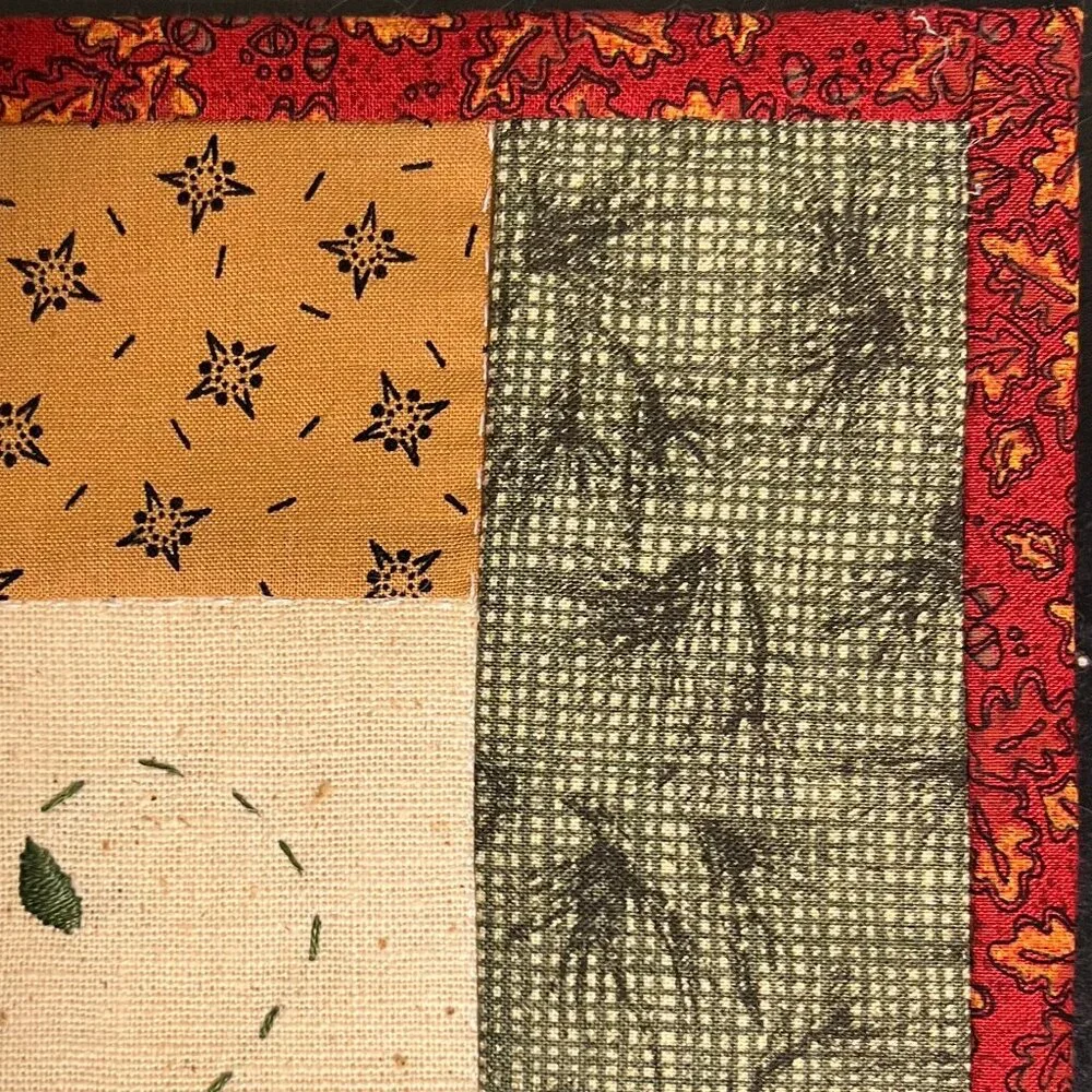 Hand Stitched Antique Needlework Sampler Reproduction Appliqué & Embroidery - Picture 13 of 16